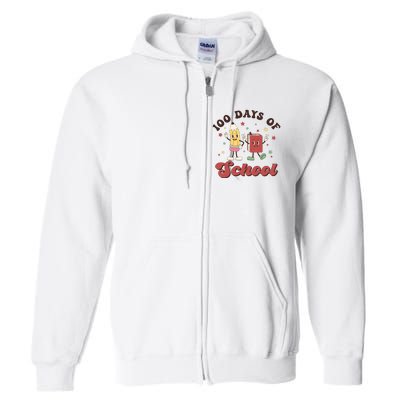 100 Days Of School 100th Day Of School Full Zip Hoodie