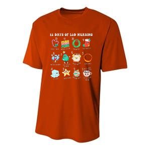 12 Days Of L&D Unit Nursing Labor & Delivery Nurse Christmas Youth Performance Sprint T-Shirt