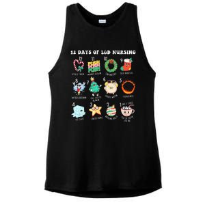 12 Days Of L&D Unit Nursing Labor & Delivery Nurse Christmas Ladies PosiCharge Tri-Blend Wicking Tank