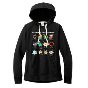 12 Days Of L&D Unit Nursing Labor & Delivery Nurse Christmas Women's Fleece Hoodie