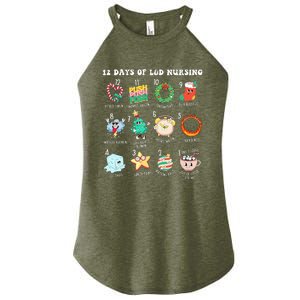 12 Days Of L&D Unit Nursing Labor & Delivery Nurse Christmas Women's Perfect Tri Rocker Tank