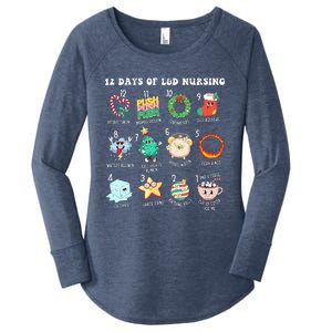 12 Days Of L&D Unit Nursing Labor & Delivery Nurse Christmas Women's Perfect Tri Tunic Long Sleeve Shirt