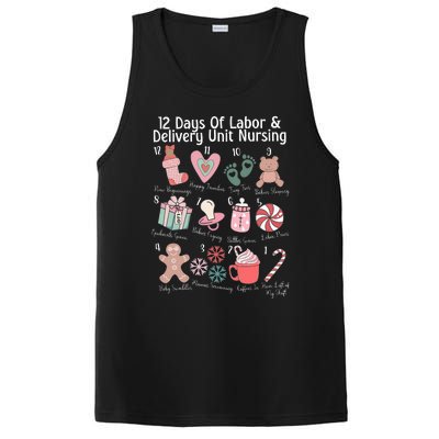 12 Days Of Labor and Delivery Unit Nursing Nurse Christmas  PosiCharge Competitor Tank