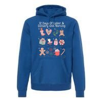 12 Days Of Labor and Delivery Unit Nursing Nurse Christmas  Premium Hoodie