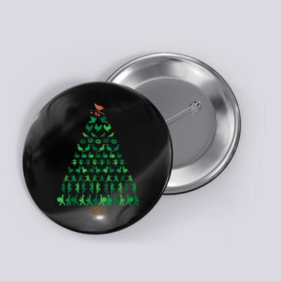 12 Days Of Christmas Tree Classic Holiday Christmas Carol Button