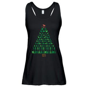 12 Days Of Christmas Tree Classic Holiday Christmas Carol Ladies Essential Flowy Tank