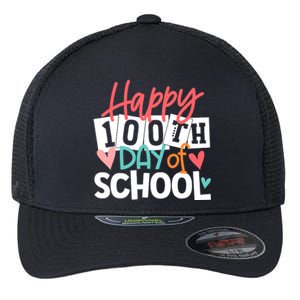 100th Day Of School Teachers Wo Happy 100 Days Flexfit Unipanel Trucker Cap