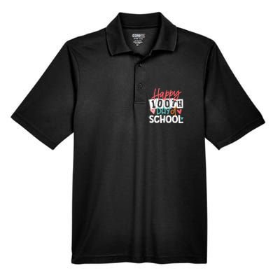 100th Day Of School Teachers Wo Happy 100 Days Men's Origin Performance Pique Polo