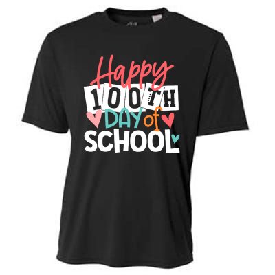 100th Day Of School Teachers Wo Happy 100 Days Cooling Performance Crew T-Shirt