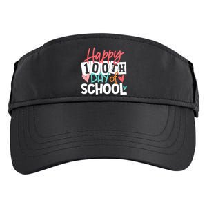 100th Day Of School Teachers Wo Happy 100 Days Adult Drive Performance Visor