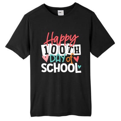 100th Day Of School Teachers Wo Happy 100 Days Tall Fusion ChromaSoft Performance T-Shirt