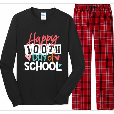 100th Day Of School Teachers Wo Happy 100 Days Long Sleeve Pajama Set