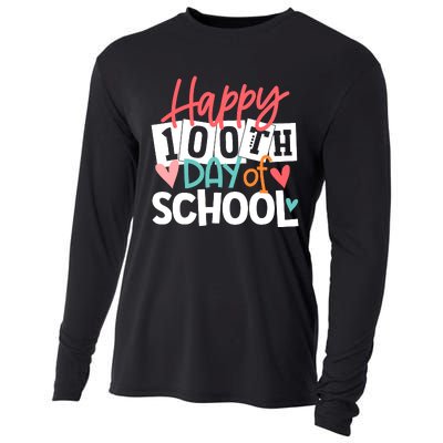 100th Day Of School Teachers Wo Happy 100 Days Cooling Performance Long Sleeve Crew