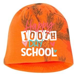 100th Day Of School Teachers Wo Happy 100 Days Kati - Camo Knit Beanie