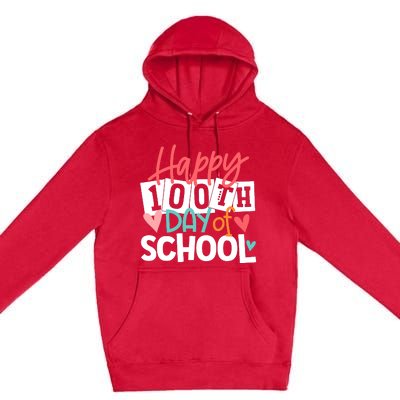 100th Day Of School Teachers Wo Happy 100 Days Premium Pullover Hoodie