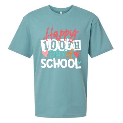 100th Day Of School Teachers Wo Happy 100 Days Sueded Cloud Jersey T-Shirt