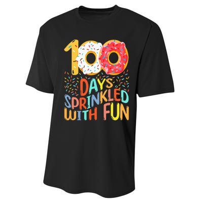 100 Days Of School Kindergarten 100th Day Of Performance Sprint T-Shirt