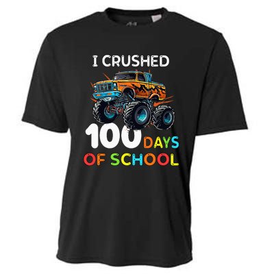 100 Days Of School Monster Truck 100th Day Of School Cooling Performance Crew T-Shirt