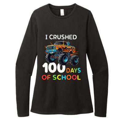 100 Days Of School Monster Truck 100th Day Of School Womens CVC Long Sleeve Shirt