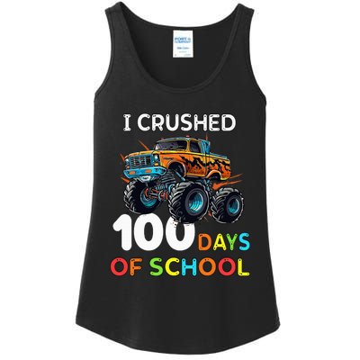 100 Days Of School Monster Truck 100th Day Of School Ladies Essential Tank