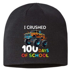 100 Days Of School Monster Truck 100th Day Of School Sustainable Beanie