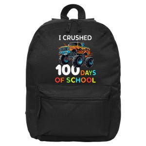 100 Days Of School Monster Truck 100th Day Of School 16 in Basic Backpack