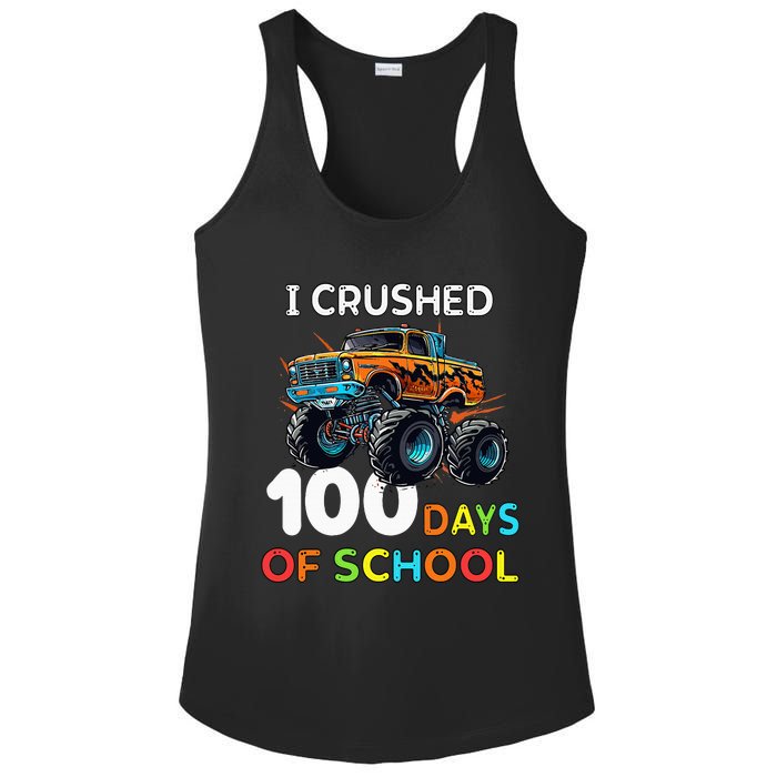 100 Days Of School Monster Truck 100th Day Of School Ladies PosiCharge Competitor Racerback Tank