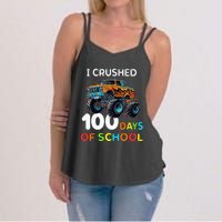 100 Days Of School Monster Truck 100th Day Of School Women's Strappy Tank