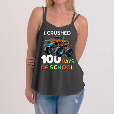 100 Days Of School Monster Truck 100th Day Of School Women's Strappy Tank