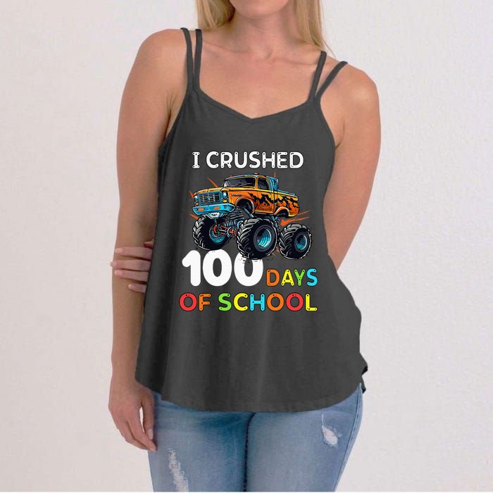 100 Days Of School Monster Truck 100th Day Of School Women's Strappy Tank