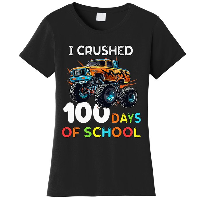 100 Days Of School Monster Truck 100th Day Of School Women's T-Shirt