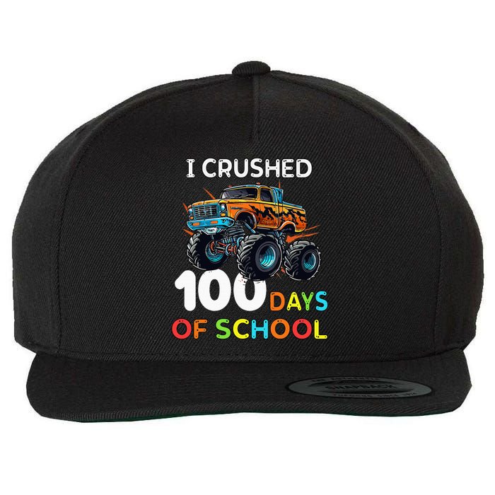 100 Days Of School Monster Truck 100th Day Of School Wool Snapback Cap