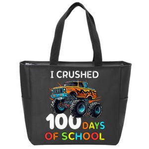 100 Days Of School Monster Truck 100th Day Of School Zip Tote Bag