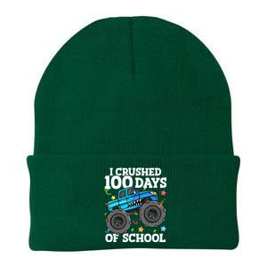 100 Days Of School Monster Truck 100th Day Of School Boy Knit Cap Winter Beanie