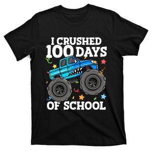 100 Days Of School Monster Truck 100th Day Of School Boy T-Shirt