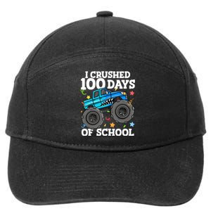 100 Days Of School Monster Truck 100th Day Of School Boy 7-Panel Snapback Hat