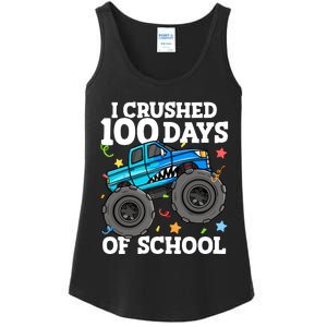 100 Days Of School Monster Truck 100th Day Of School Boy Ladies Essential Tank