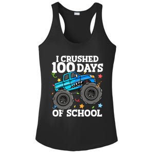 100 Days Of School Monster Truck 100th Day Of School Boy Ladies PosiCharge Competitor Racerback Tank