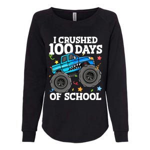 100 Days Of School Monster Truck 100th Day Of School Boy Womens California Wash Sweatshirt