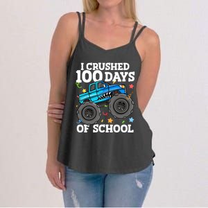 100 Days Of School Monster Truck 100th Day Of School Boy Women's Strappy Tank