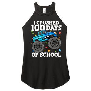 100 Days Of School Monster Truck 100th Day Of School Boy Women's Perfect Tri Rocker Tank