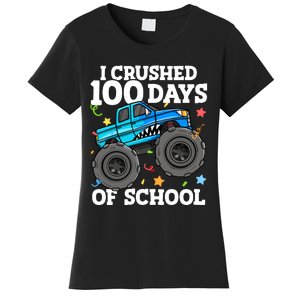 100 Days Of School Monster Truck 100th Day Of School Boy Women's T-Shirt