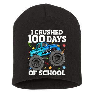 100 Days Of School Monster Truck 100th Day Of School Boy Short Acrylic Beanie