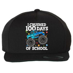 100 Days Of School Monster Truck 100th Day Of School Boy Wool Snapback Cap