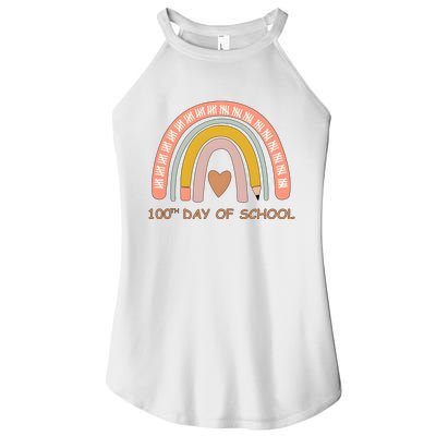 100th Day Of School Rainbow Teacher Women’s Perfect Tri Rocker Tank