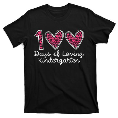 100 Days Of Loving Kindergarten 100 Days Of School Celebration T-Shirt