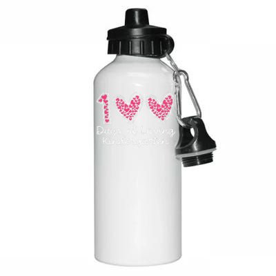 100 Days Of Loving Kindergarten 100 Days Of School Celebration Aluminum Water Bottle