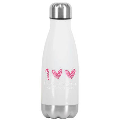 100 Days Of Loving Kindergarten 100 Days Of School Celebration Stainless Steel Insulated Water Bottle