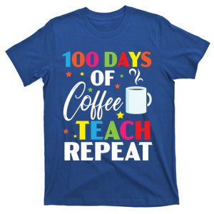 100 Days Of Coffee Teach Repeat 100 Days Of School Gift T-Shirt