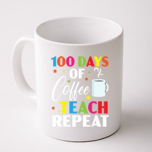 100 Days Of Coffee Teach Repeat 100 Days Of School Gift Coffee Mug